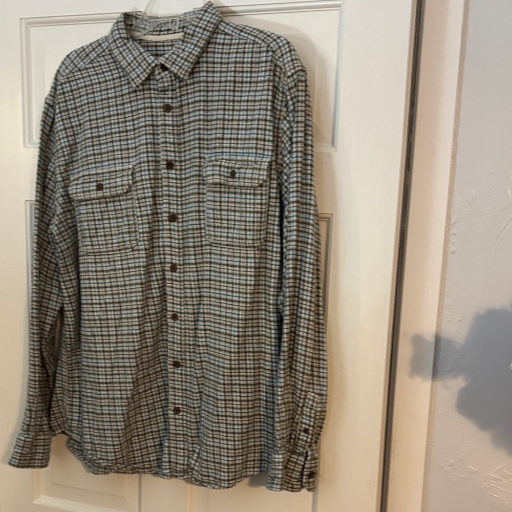 Mossimo Supply Co. Blue and Black Checkered Shirt